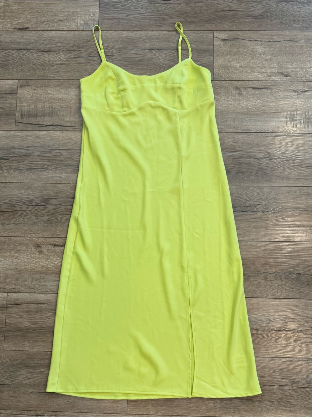 a new day Neon Lime Slip Midi Dress